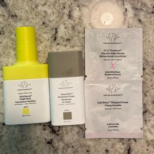 Drunk elephant pitti cream and detangler with samples
